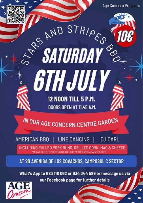 July 6 Age Concern Stars and Stripes American BBQ