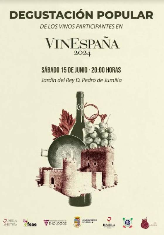 June 15 Wine tasting in the park in the town centre of Jumilla