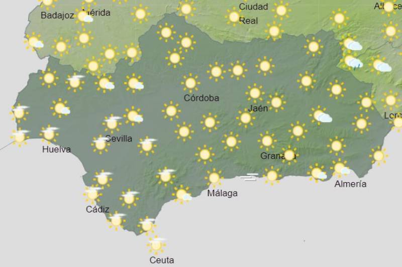 Andalusia weekend weather forecast June 14-16