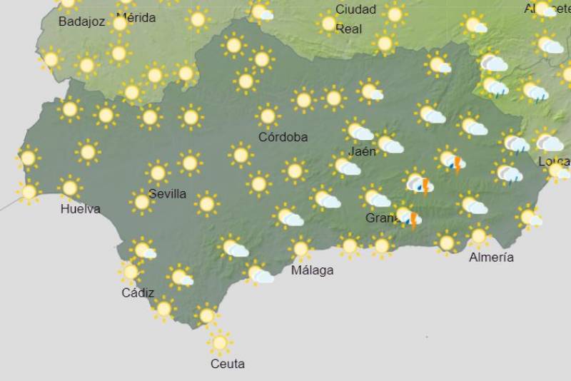 Andalusia weekend weather forecast June 14-16