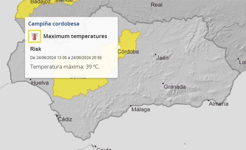 Andalusia weekly weather forecast June 24-30: The heat is on