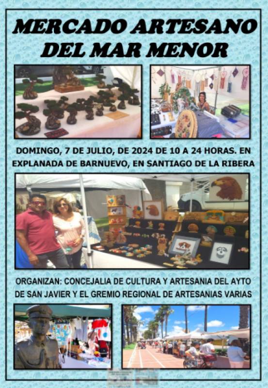 July 7 Mar Menor Artisan Market in San Javier