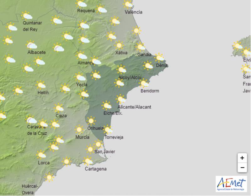 Alicante weekend weather forecast July 4-7