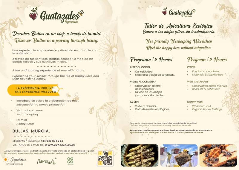 Affordable wine experiences, honey tastings, horse riding and more rural tourism in Bullas from Guatazales